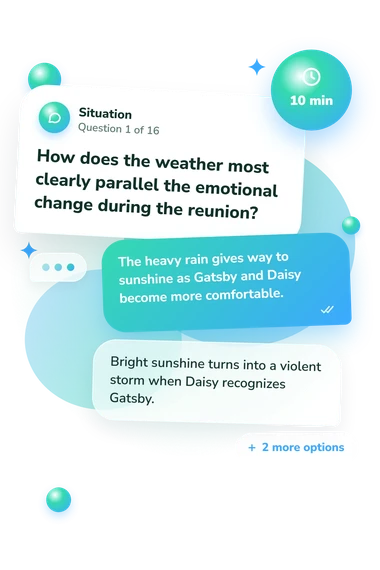 The Great Gatsby Chapter: what would you do The Great Gatsby Chapter: situation and reply bubbles