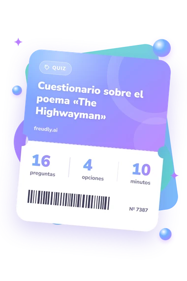 Test cuestionario sobre el poema: billete del test