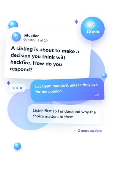 The Summer I Turned: what would you do The Summer I Turned: situation and reply bubbles