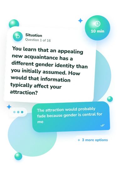 Theoretical Orientation Quiz: what would you do Theoretical Orientation Quiz: situation and reply bubbles