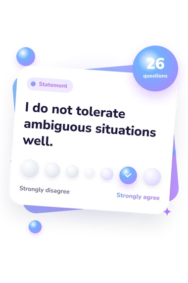Multiple Stimulus Types Ambiguity: from disagree to agree Multiple Stimulus Types Ambiguity Tolerance: agreement scale card