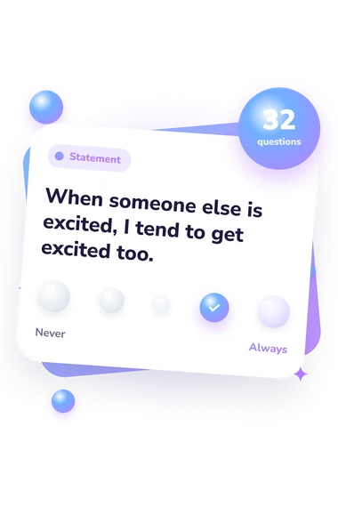 Toronto Empathy Questionnaire (TEQ) Test: agreement scale card