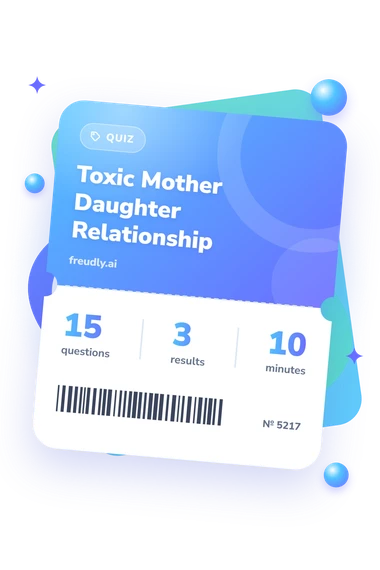 Toxic Mother Daughter Relationship: test ticket with numbers