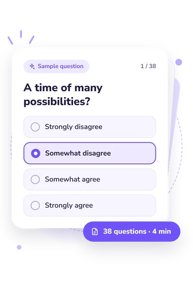 Inventory of the Dimensions: sample question card