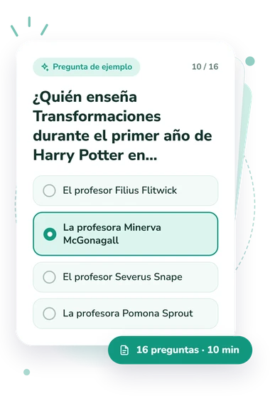 Quiz de transformaciones: pregunta y respuestas Quiz de transformaciones: tarjeta con pregunta