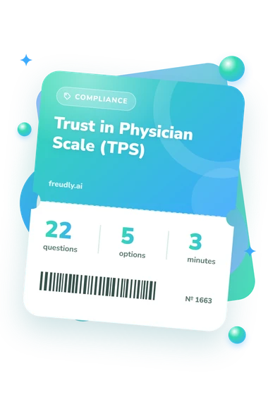 Trust in Physician Scale: test ticket with numbers