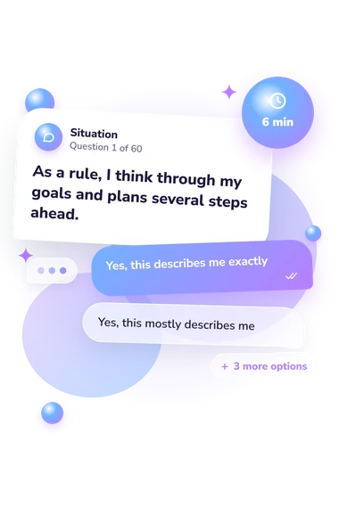 Types of Personal Self-Determination: situation and reply bubbles