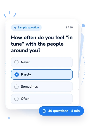 UCLA Loneliness Scale (Version: answers to choose from UCLA Loneliness Scale (Version 3): sample question card