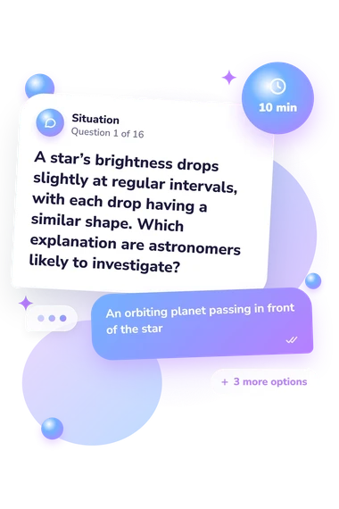 Universe Quiz: situation and reply bubbles