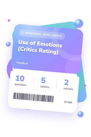 Use of Emotions (Critics: questions, options and minutes Use of Emotions (Critics: test ticket with numbers
