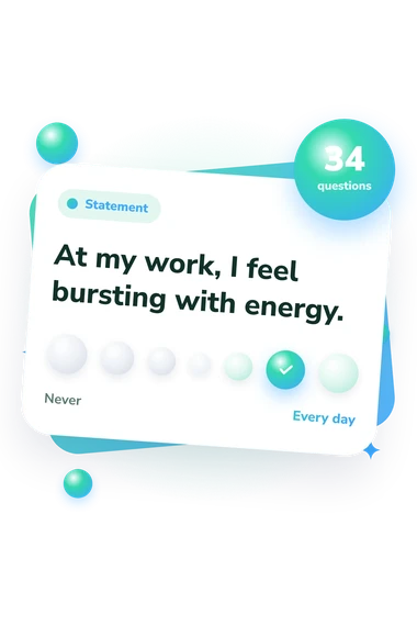 Utrecht Work Engagement Scale (UWES): agreement scale card