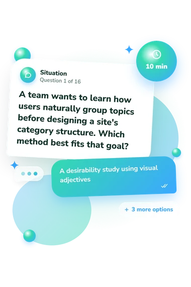 UX Quiz: what would you do UX Quiz: situation and reply bubbles