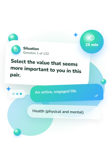 Value-Availability Ratio Scale Test: what would you do Value-Availability Ratio Scale Test: situation and reply bubbles