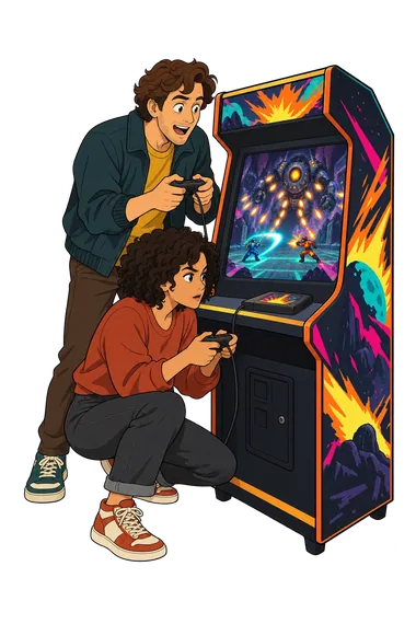 Quiz de conocimientos de videojuegos ilustración
