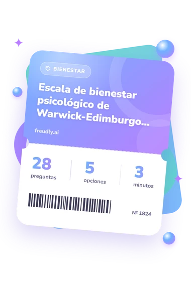 Test escala de bienestar psicológico: billete del test
