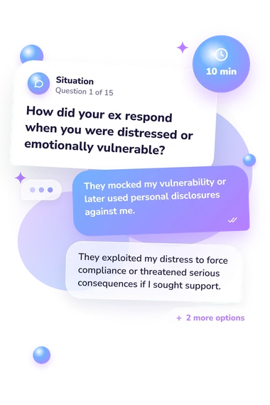 Was My Ex: situation and reply bubbles