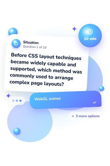 Web Design Quiz: situation and reply bubbles