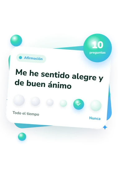 Test índice de bienestar: del desacuerdo al acuerdo Test índice de bienestar, WHO-5: escala de acuerdo