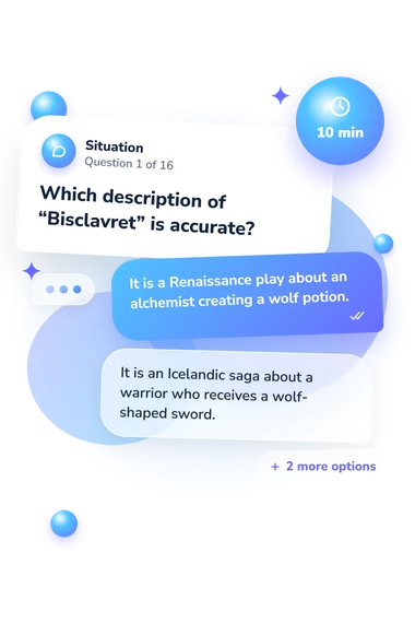 Werewolf Quiz: situation and reply bubbles