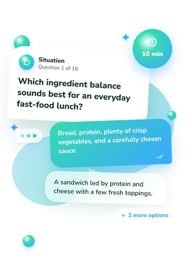 What Fast Food Restaurant: what would you do What Fast Food Restaurant: situation and reply bubbles