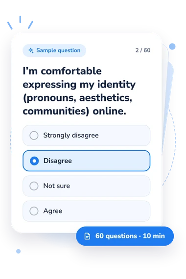 What Generation Am I Quiz: sample question card