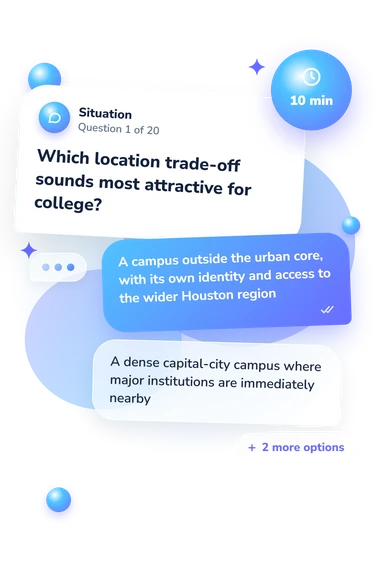 What HBCU Should I: situation and reply bubbles