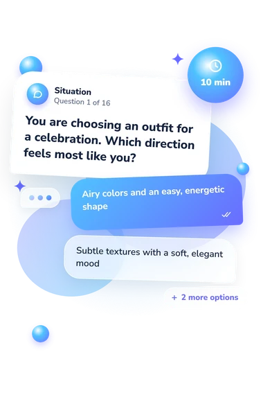 What Ice Cream Flavor: situation and reply bubbles