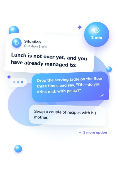 What Impression Does He: what would you do What Impression Does He: situation and reply bubbles