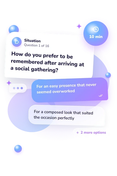 What Kind of Pretty: situation and reply bubbles