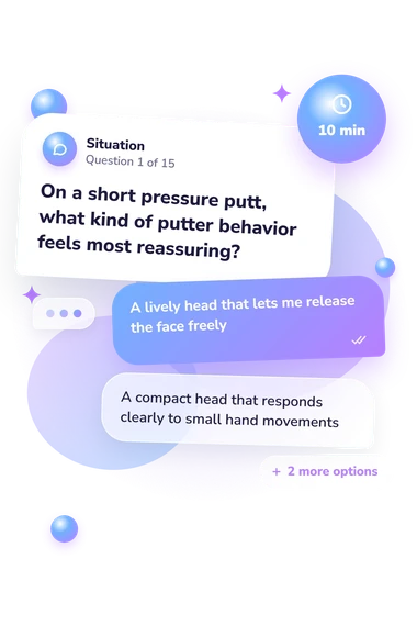 What Putter Is Best: what would you do What Putter Is Best: situation and reply bubbles