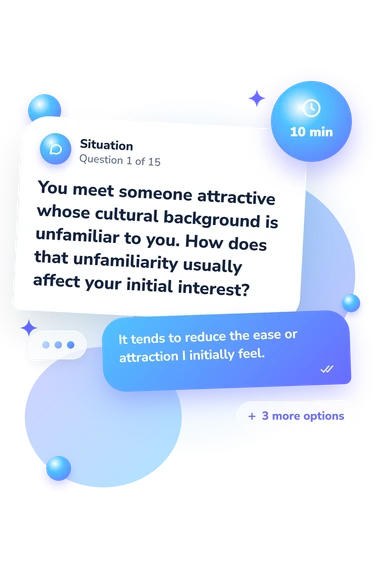 What Race Am I: what would you do What Race Am I: situation and reply bubbles