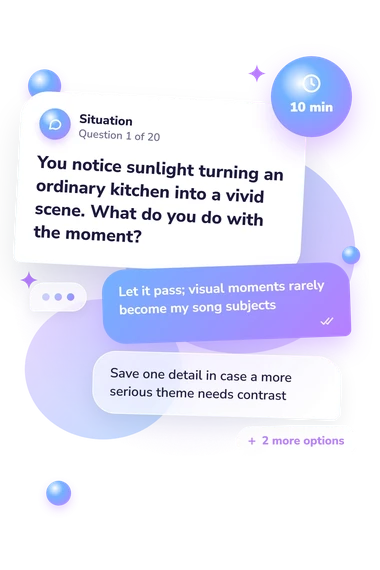 What Should I Write: situation and reply bubbles