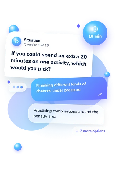 What Soccer Position Should: what would you do What Soccer Position Should: situation and reply bubbles