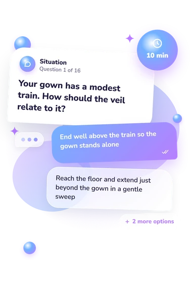 What Type of Veil: what would you do What Type of Veil: situation and reply bubbles