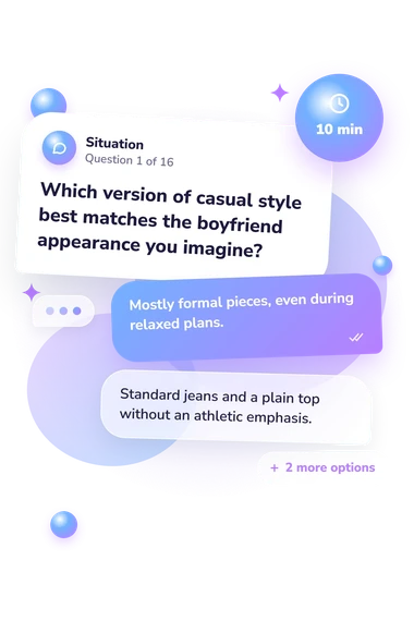 What Will My Boyfriend: situation and reply bubbles