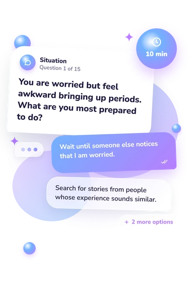 When Will I Get: situation and reply bubbles