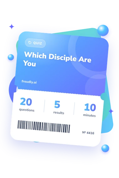 Which Disciple Are You: test ticket with numbers