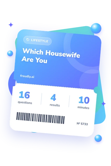Which Housewife Are You: questions, results and minutes Which Housewife Are You: test ticket with numbers