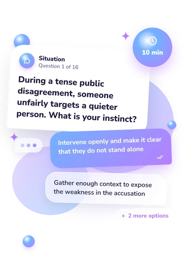 Which Overwatch Character Are: situation and reply bubbles