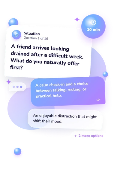 Who Is My Guardian: what would you do Who Is My Guardian: situation and reply bubbles