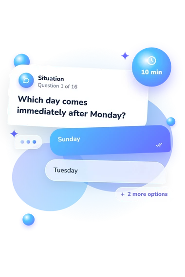 World's Easiest Quiz: situation and reply bubbles