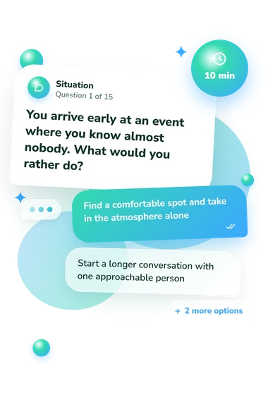 Would You Rather Quiz: what would you do Would You Rather Quiz: situation and reply bubbles