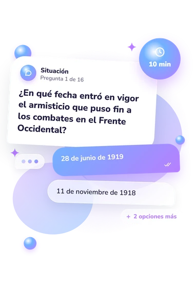 Test cuestionario sobre la Primera: situación y respuestas