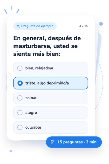 Test tu coeficiente de imaginación: pregunta y respuestas Test tu coeficiente de imaginación: tarjeta con pregunta