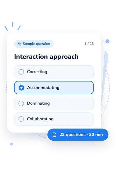 Leadership Style Assessment Test: sample question card