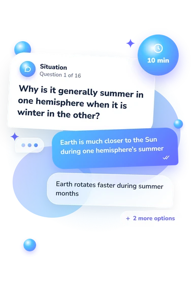 Youth Quiz: situation and reply bubbles