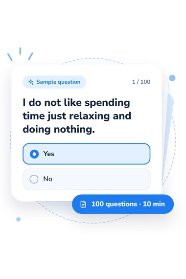 Zuckerman-Kuhlman Personality Questionnaire (ZKPQ-50-CC): answers to choose from Zuckerman-Kuhlman Personality Questionnaire (ZKPQ-50-CC) Test: sample question card