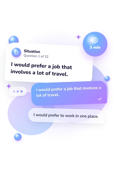 Sensation Seeking Scale (SSS-16): what would you do Sensation Seeking Scale (SSS-16): situation and reply bubbles